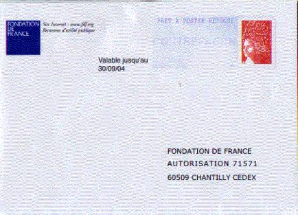 PAP Réponse Fondation De France - Neuf - N° 0312169 - PAP: Antwort/Luquet