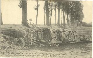 Guerre 1914 - Avion Allemand Taube Abattu Près De Meaux - 1914-1918: 1ère Guerre