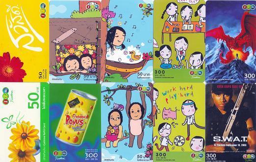 THAILAND 10 Different Used Telephonecards #05 - Tailandia