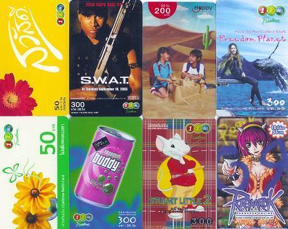 THAILAND 8 Different Used Telephonecards #07 - Tailandia