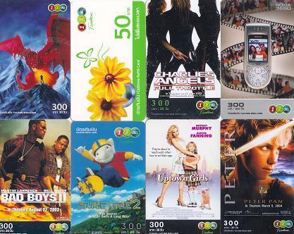 THAILAND 8 Different Used Telephonecards #08 - Tailandia