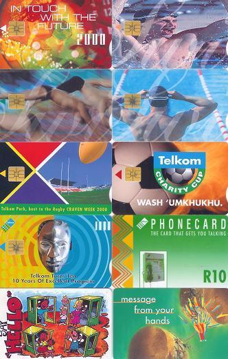 SOUTH AFRICA 10 Different Used Telephonecards #01 - Afrique Du Sud