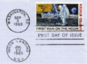 FDC 1er Jour : Premier Homme Sur La Lune - First Man On The Moon - 20 Juillet - 9 Sept 1969 - - USA