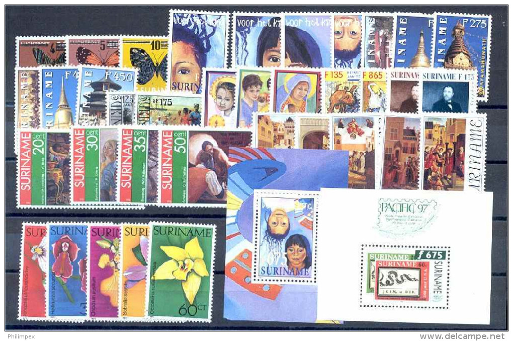 SURINAM, NICE GROUP, ALL MINT NEVER HINGED **, ALL DIFFERENT! - Surinam ... - 1975