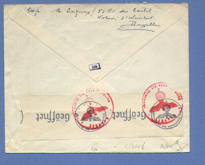 430 Op Brief Naar Zwitserland Met Censuur !!(B246) - 1936-51 Poortman