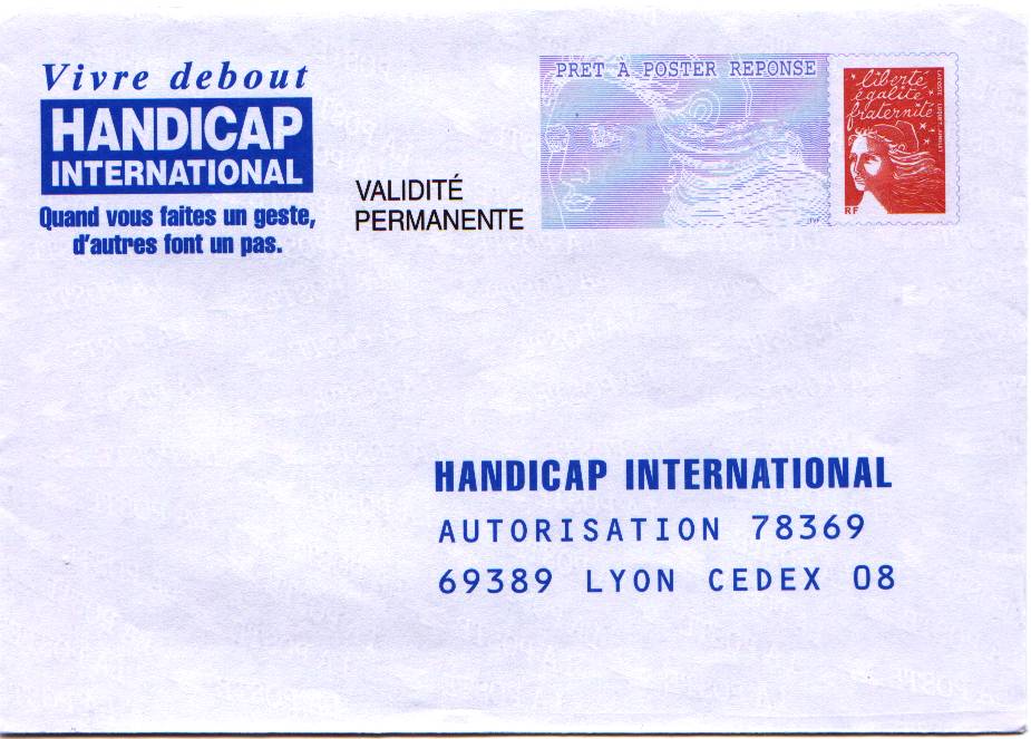 PAP Réponse Handicap International - Neuf - N° 0204162 - Prêts-à-poster: Réponse /Luquet