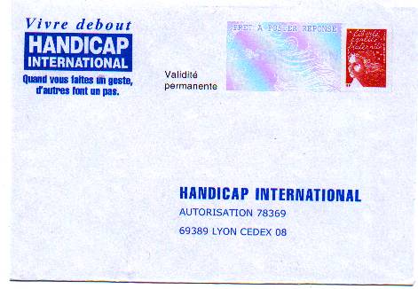 PAP Réponse Handicap International - Neuf - N° 0207677 - Prêts-à-poster: Réponse /Luquet