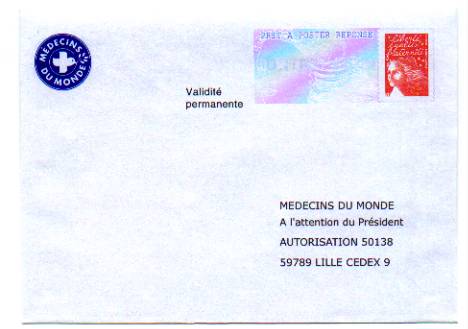 PAP Réponse Médecins Du Monde - Neuf - N° 0302646 - PAP: Antwort/Luquet