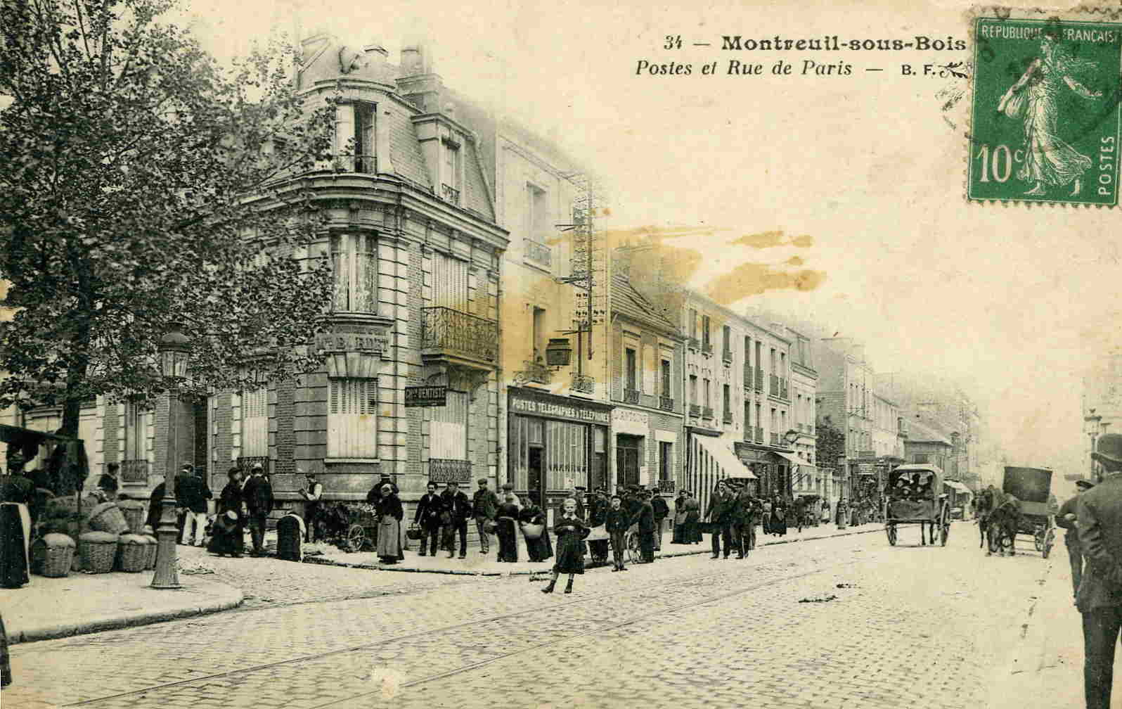 MONTREUIL - Postes Et Rue De Paris - Montreuil