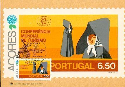 ACORES CARTE MAXI NUM.YVERT 326 TOURISME CONGRES MONDIAL - Maximum Cards & Covers