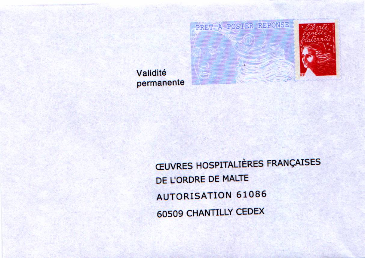 PAP Réponse Oeuvres Hospitalières De L´ordre De Malte - Neuf - N° 0210023 - PAP: Antwort/Luquet