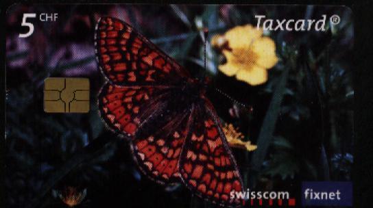 BUTTERFLY - Switzerland 5 CHF WWW Panda Logo 250.000ex. - Mariposas