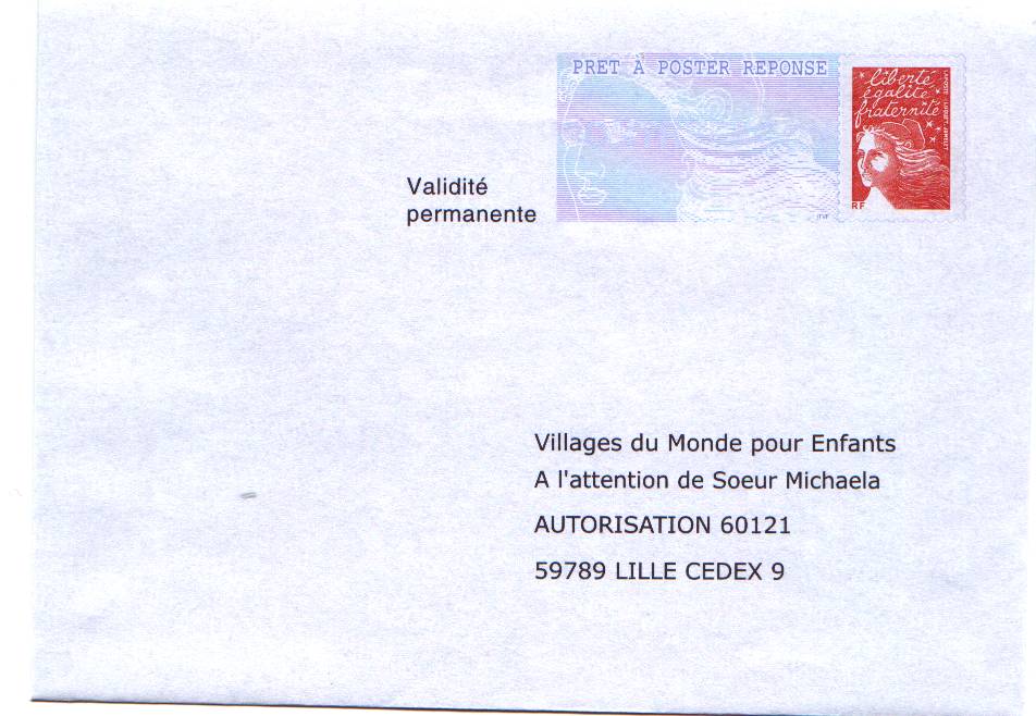 PAP Réponse Village Du Monde Pour Enfants - Neuf - N° 0207919 - PAP: Antwort/Luquet