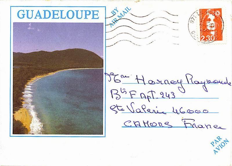 Guadeloupe : Enveloppe Illustrée  Pour La France 1990. Superbe ! - Brieven En Documenten