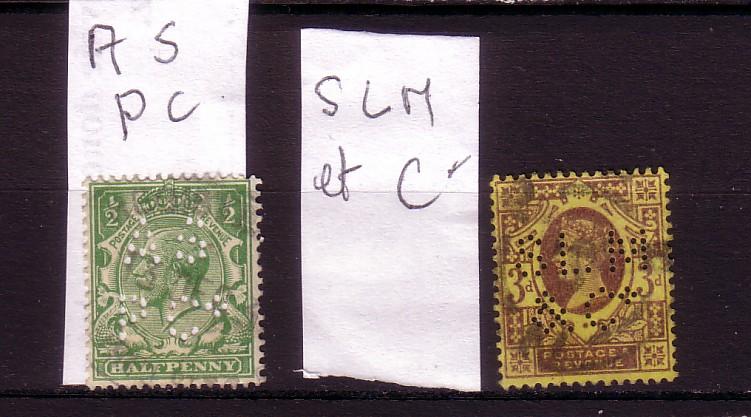 GRANDE BRETAGNE PERFORES /PERFINS/PERFORATIS/PERFURADOS   LOT 3 - Perforés