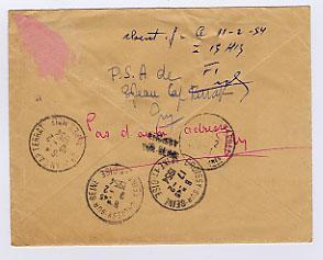 N°886 (x3) Et 883 S Lettre Rec AR 1954 Versailles - Tarifs Postaux