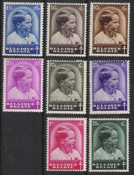 Belgie OCB 438 / 445 (*) - Unused Stamps