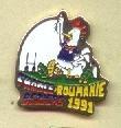 PIN'S RUGBY FRANCE ROUMANIE BEZERS 1991 ET COQ TRICOLORE (5932) - Rugby