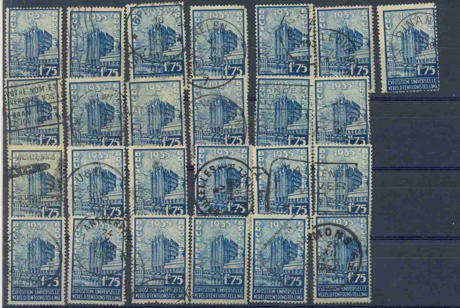 Groot Lot Ocb Nr : 389 Gestempeld,  Zie Scan, Ocb: 22 Euro - Used Stamps