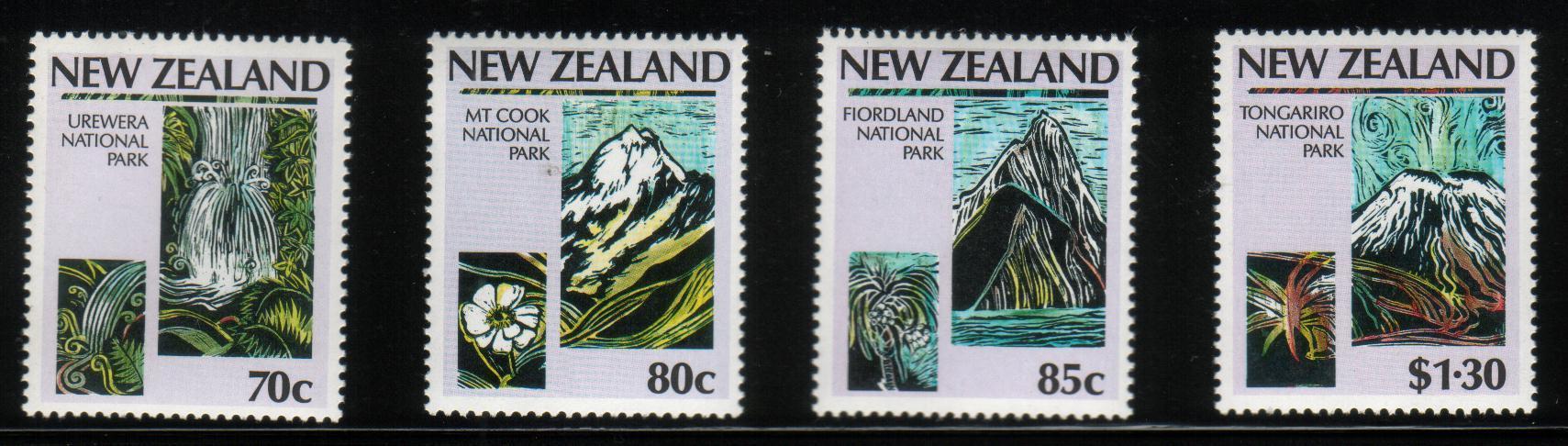 NEW ZEALAND 1987 NATIONAL PARKS SET OF 4 NHM - Andere & Zonder Classificatie