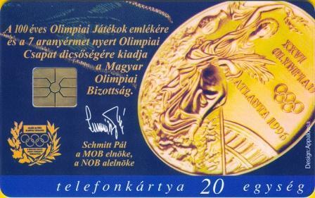 Hungary - A1996-11 - Atlanta1996 Hungarian Olympic Winners - Czene Attila - Swimming - Hongarije