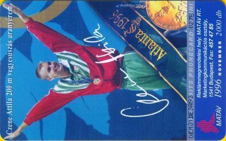 Hungary - A1996-11 - Atlanta1996 Hungarian Olympic Winners - Czene Attila - Swimming - Ungarn