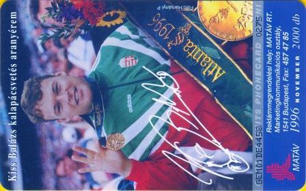 Hungary - A1996-12 - Atlanta1996 Hungarian Olympic Winners - Kiss Balázs - Athletics - Hammer - Hongrie