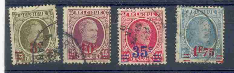 Lot Ocb Nr : 245 - 248 Gestempeld  , Zie Scan , Ocb : 2 Euro - 1922-1927 Houyoux