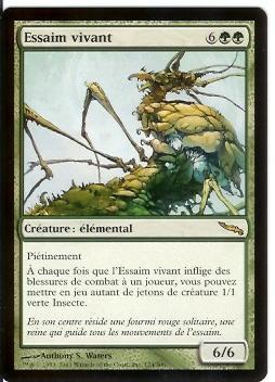 MTG Essaim Vivant + 5 Communes  MINT - Cartes Vertes