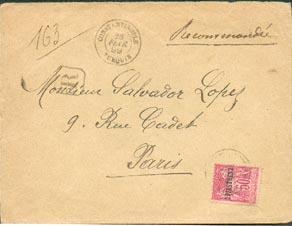 L. Affr. 2 Pi. S/50c. En Recommandé De CONSTANTINOPLE/TURQUIE Le 28/02/1899 Vers Paris.  Superbe -- 1068 - Other & Unclassified