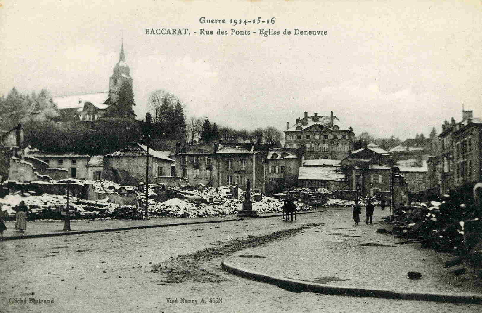 BACCARAT - Rue Des Ponts - Eglise De Denenvre - Baccarat
