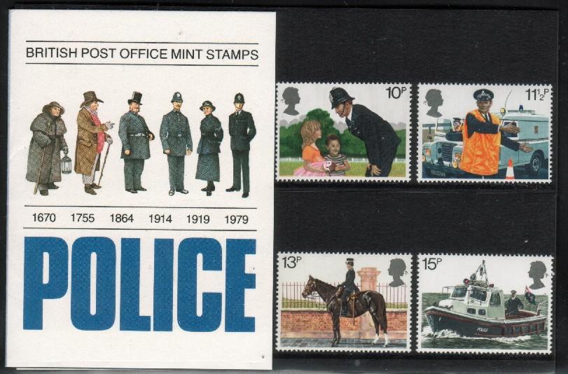 GB GREAT BRITAIN 1979 POLICE Horses River Boats Ships Land Rover Cars Children PRESENTATION PACK - Police - Gendarmerie