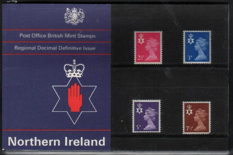 GB GREAT BRITAIN 1971 NORTHERN IRELAND REGIONAL DEFINITIVE ISSUES PRESENTATION PACK NO. 29 MACHINS - Irlanda Del Norte