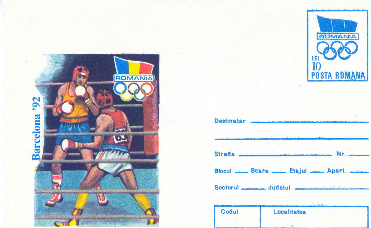 ENTIER POSTAL ROUMANIE 1992 JEUX OLYMPIQUES DE BARCELONE - Boxe