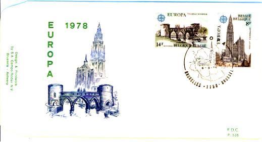 BELGIQUE - FDC - COB 1891/2  Cote 4 € - 1978