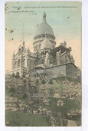 C P Paris Paris Basilique Du Sacré Coeur De Montmartre Et Square St Pierre  Colorée - Arrondissement: 02