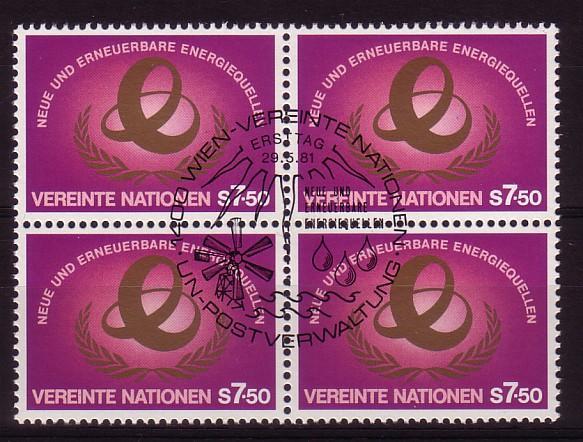 NATIONS UNIS - Bureau De VIENNE - 20 Obli (bloc De 4) Cote 8 Euros Depart à 10% - Used Stamps