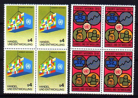 NATIONS UNIS - Bureau De VIENNE - 34/35** (bloc De 4) Cote 13,60 Euros Depart à 10% - Unused Stamps