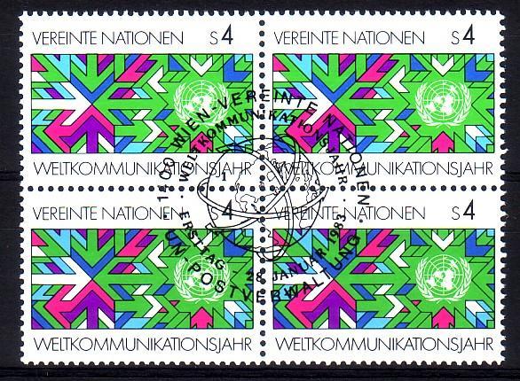 NATIONS UNIS - Bureau De VIENNE - 29 Obli (bloc De 4) Cote 4 Euros Depart à 10% - Used Stamps
