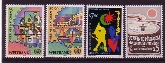 NATIONS UNIS - Bureau De VIENNE - 89/90 + 94/95** Cote 6,50 Euros Depart à 10% - Unused Stamps