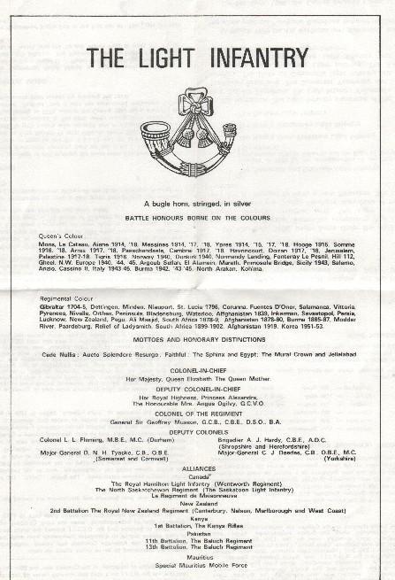 GB ARMY COVER BRITISH FIELD POST OFFICE CANCEL 1238 THE LIGHT INFANTRY REGIMENTAL DAY 10 JULY 1971  (NATIONAL ARMY MUSEU - Sobres