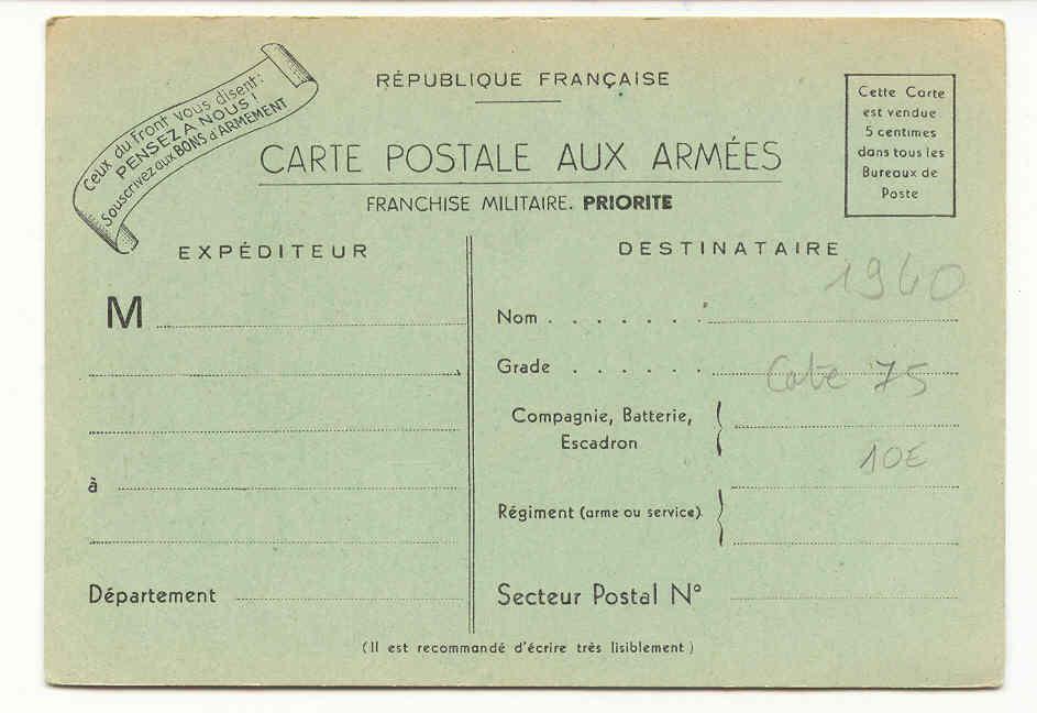 K50 CPFM Neuve 1940 - Lettres & Documents