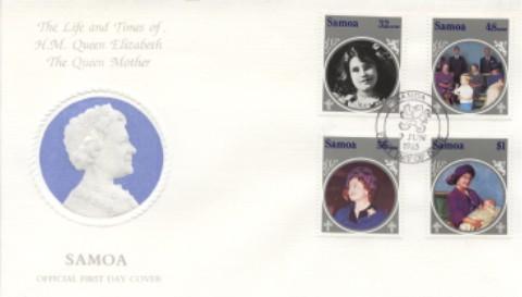 Samoa 1985 Beautiful Fdc, Birthday Of Queen Elizabeth Mother - Samoa