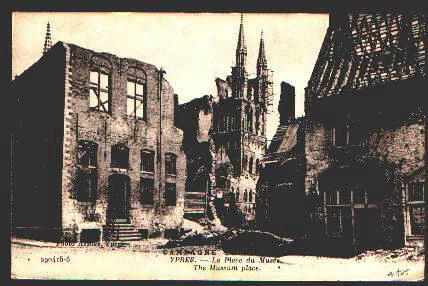 Kaart "YPRES - La Place De Musée " Met Stempel PMB Op  8/8/1916 - Altri & Non Classificati