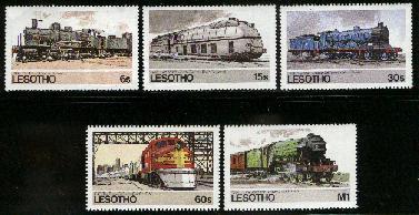 LESOTHO 1984 MNH Stamps Locomotives 484-488 - Trains