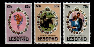 LESOTHO 1981 Mint Hinged Stamp(s) Royal Wedding 344-346 - Lesotho (1966-...)