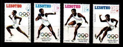 LESOTHO 1972  Stamp(s) Olympic Games Without Glue 124-127 - Summer 1972: Munich