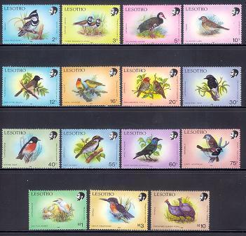 LESOTHO 1988 MNH Stamps Definitives Birds 678-692 #2706 - Other & Unclassified