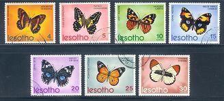 LESOTHO 1973 CTO Stamps Butterflies 140-146 #2791 - Butterflies