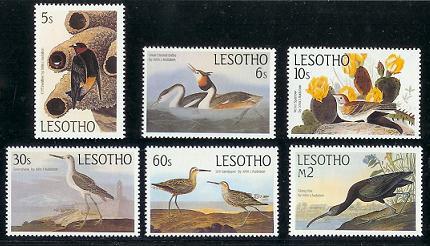 LESOTHO 1985 MNH Stamps Audobon Birds 525-530- - Other & Unclassified